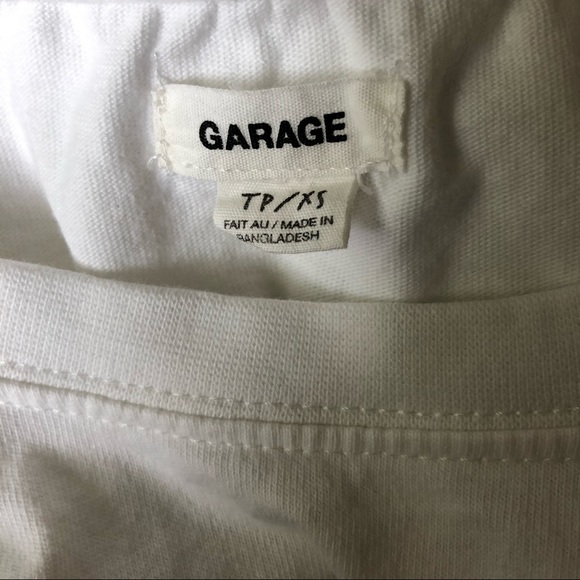 Garage butterfly white cropped tee shirt - Picture 4 of 5